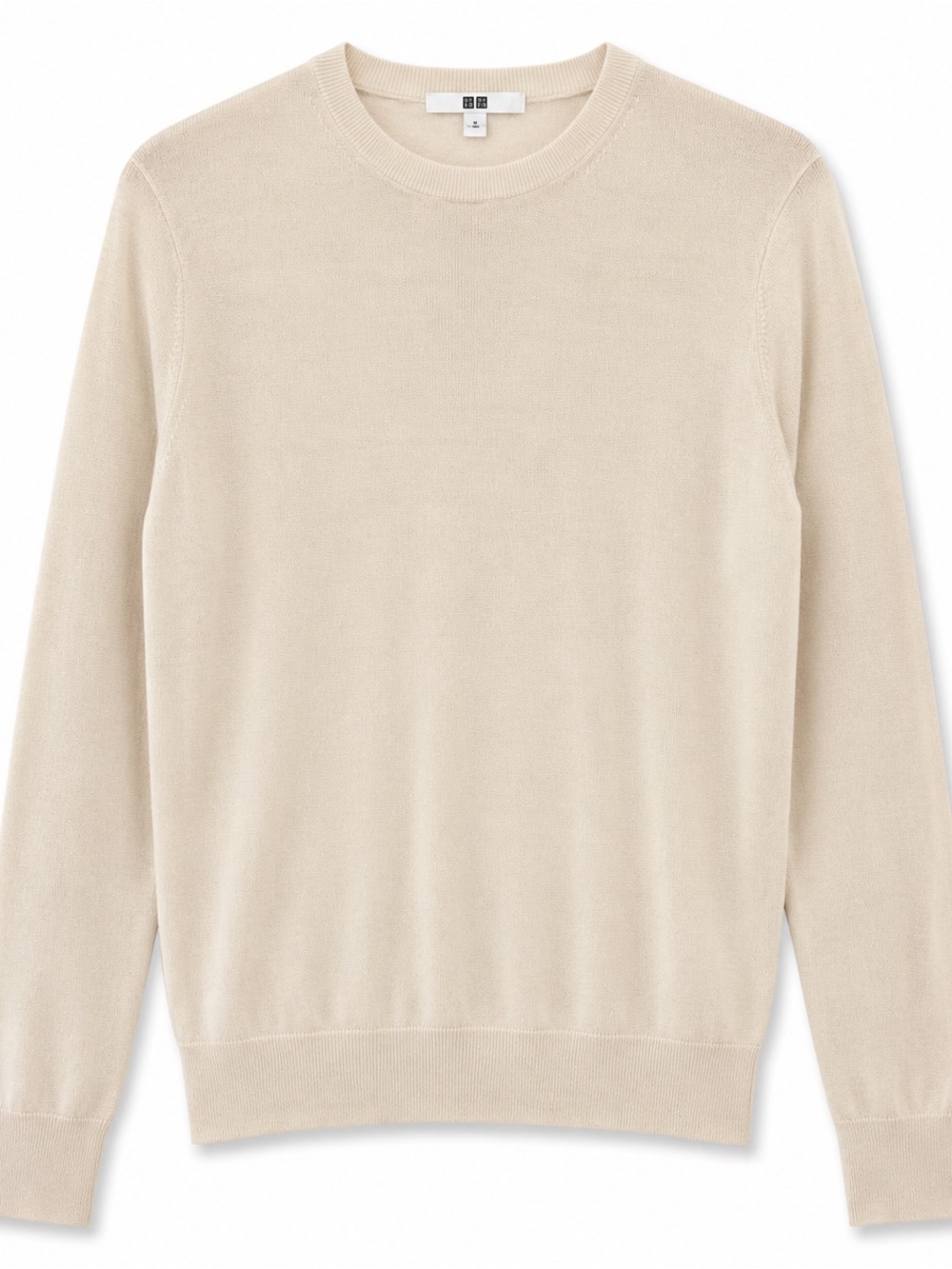 Uniqlo - 100% Wool - Cream - Lightweight Sweater - Unisex - Size Medium - Picture 3 of 10